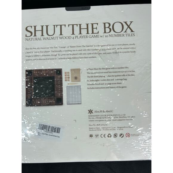Shut The Box Board Game New Sealed - Picture 3 of 4